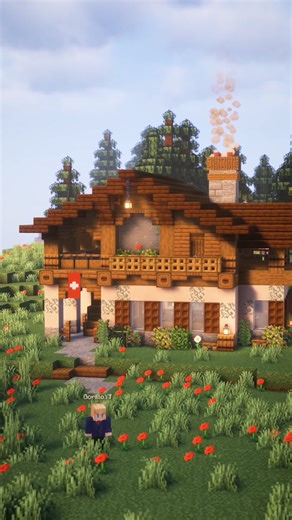 Swiss Chalet House Build Minecraft