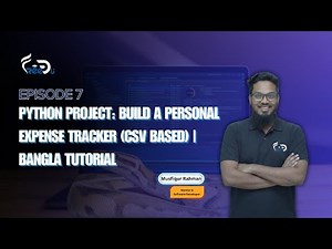 Python Project: Build a Personal Expense Tracker (CSV Based) | Bangla Tutorial