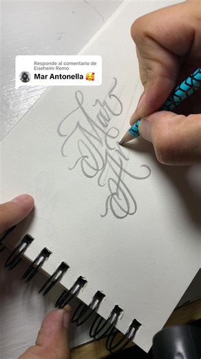 Respuesta a @Eiseheim Romo Mar Antonella✍🏼 Sigueme y comenta tu nombre 🫡 #lettering #letras #tutorial #práctica #parati #