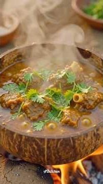 🥥 Coconut Mutton Gravy (Village Style) #viral #recipe