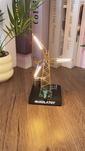 A windmill night light that you can make by yourself#model #toys