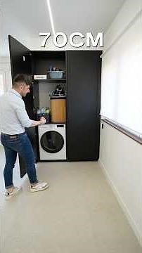 MINI LAUNDRY 🧺 Hide the washer and dryer tower in your kitchen CJR Kitchens