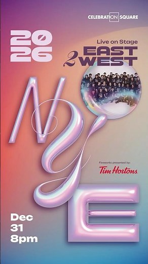 NYE at Celebration Square 🔥 Welcoming 2026 with East2West