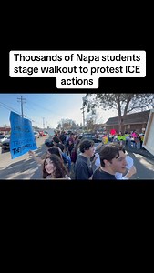 More than a thousand Napa students walked out of their classrooms Friday afternoon as part of planned anti-ICE protest and declaration of support for immigrant communities. Find the story in the comments. (Video by Kent Porter / The Press Democrat) | Press Democrat