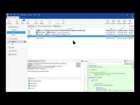 How to use SourceTree to merge branches created by multiple contributors