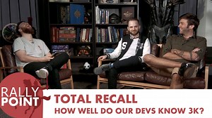 19K views · 122 reactions | We’ve just released Total War: THREE KINGDOMS, but how much do our devs REALLY know about their own game? Watch Total Recall, our new quiz show, to find out – and let us know if you scored higher! | Total War | Facebook