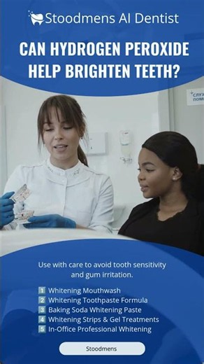 Can Hydrogen Peroxide Help Brighten Teeth?#BrightSmile #TeethWhitening #DentalTips #whiteteeth