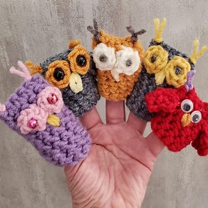 Owl Finger Puppet Crochet Pattern – Easy Amigurumi PDF for Beginners, Fast DIY Toy Gift, Woodland Animal, Digital Download - Etsy