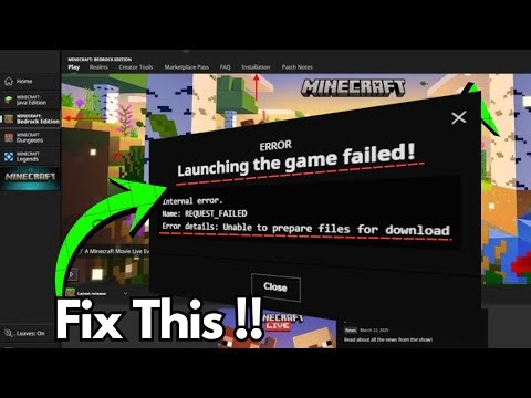 Minecraft Launch Error REQUEST_FAILED unable to prepare assets for download