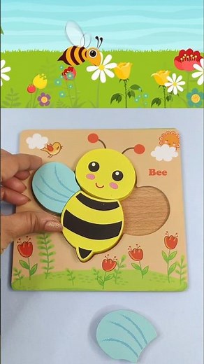 Buzzing Bee Puzzle 🐝| The Bees Go Buzzing #supersimplesongs #toddlerlearning #shorts