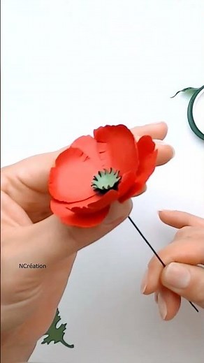 Comment faire un coquelicot | Fleur en papier #shorts