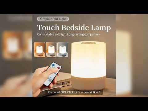 Touch Night Lamp USB LED Lamp Remote Control Switch Rechargeable Three Colors Lights Bedroom Portabl
