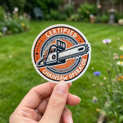 Certified Chainsaw Operator Sticker, Funny Logger Decal, Arborist Vinyl Sticker, Woodcutter Gift, Tree Service Decor, Laptop Helmet Decal - Etsy
