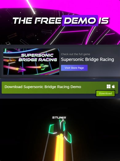 Be the fastest you can be. Watch how others play Superonic Bridge Racing and climb the leaderboard. Are you ready to take the top spot from me? #gamedev #indiegame #racinggame #demo #steam