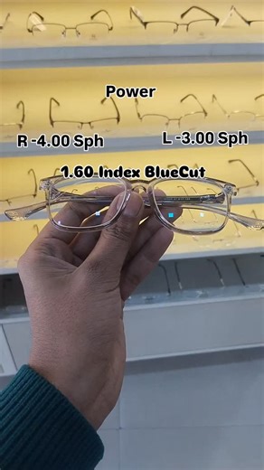 OPTICALENZ on Instagram: "R -4.00 Sph L -3.00 Sph 1.60 index BlueCut OPTICALENZ BAZPUR"