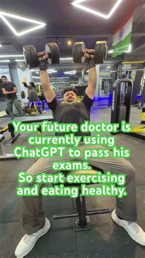 Your future doctor is currently using ChatGPT to pass his exams. exercising, eating healthy.
