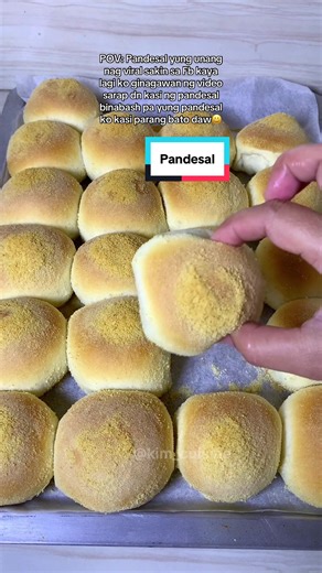 Pandesal #pandesal #pandesalSaUmaga Ingredients: 3 and 1/2 cup all purpose flour/ Bread Flour 1/3 cup sugar 2 and 1/4 teaspoon instant dry yeast 1 teaspoon salt 1/2 cup milk powder 1 cup warm water 1/4 cup vegetable oil or softened butter 1 large egg bread crumbs Combine dry ingredients and wet ingredients together Mix until form a dough Add oil or butter Mix in a medium high speed for 10 minutes or until dough is elastic Rest 1 hour or until doubled in size Cut the dough into pieces or weigh 40