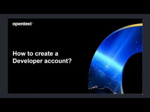 OpenText IM services How-to Create a Developer Account