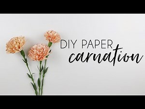 DIY How to make Paper Carnation, Cardstock Paper Flower Making