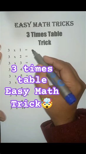 3 Times Table | Learn Multiplication | #shorts #learnmath #mathstricks #multiplicationtable