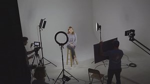 Production Crew Collaborate In Studio