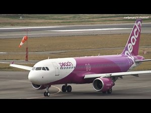 関西国際空港 Peach Aviation (APJ) Airbus A320-200 JA803P 離陸 2012.4.1