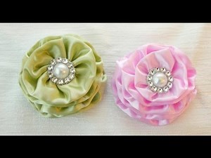 DIY:Easy to make Fabric spiral flower tutorial by SaCrafters