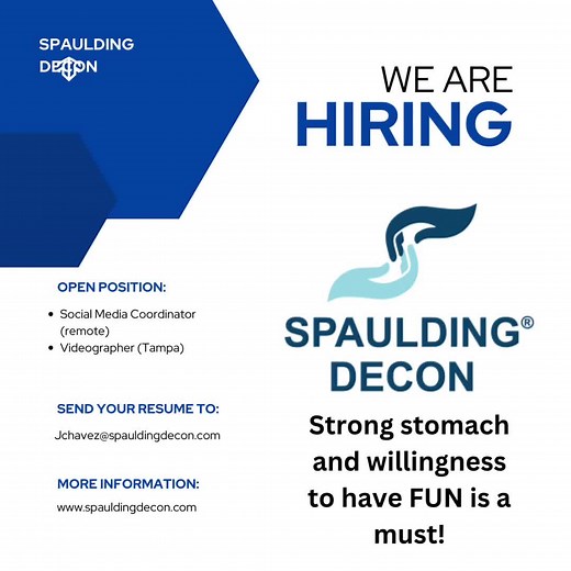 Join our team. 2 positions but tons of fun. Send your resume. Details also on Indeed. #hiring #jobs #crimescenecleaning