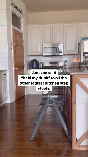 1.3M views · 40 reactions | Toddler kitchen helper / step stool / activity stand. We’ve had 2 wood ones and this one is sooo much more practical. Try cleaning crusty food stains out of wood  Check out my baby and toddler kitchen folder in amazon store front! Or comment LINK! Amazon finds, amazon deals, amazon prime, amazon kitchen gadget, amazon toddler find. | Balkanina | Facebook