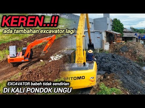 WOW DIAM DIAM LOKASI KERJA KERUK LUMPUR BABEH RAMLI KALI BUSA KEDATANG EXCAVATOR BARU MANTAP❗️