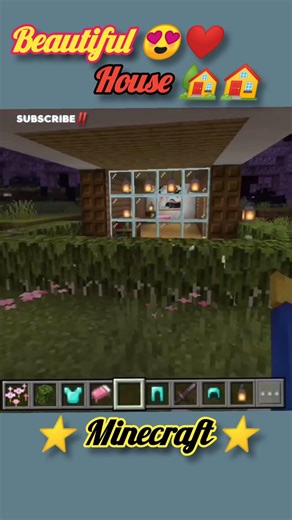 Modern Glass House in Minecraft 😍✨ #Shorts