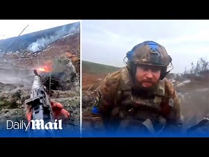 Ukrainian marines rush towards Russian trenches in terrifying GoPro footage