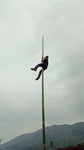 bamboo climbing competition second runner up 💪 mr wangjoh wpan