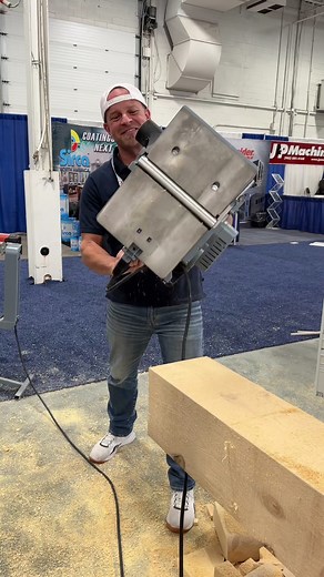 Two more massive timber frame tools I saw at the show #woodwork #tools #maker #wood
