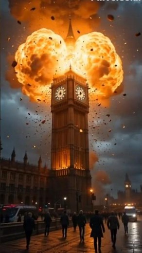 Big Ben Destroyed by Explosions | Futuristic Rebuild in London #bigbang #london