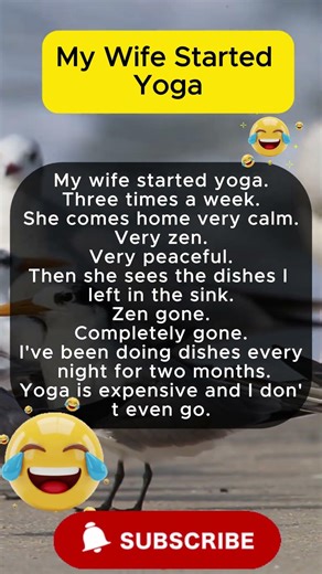 My Wife Started Yoga. She Comes Home Zen. Then Sees The Dishes.😂😂😂 #funny