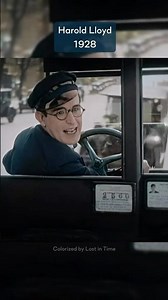 Great scene from Harold Lloyd in 1928 in color ❤️