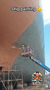 Ship hull painting at drydock 🫡 #viewersfriendsfollowers #highlights2025 #highlightseveryonefollowers2025 #everyoneactivefollowers #folowersシ゚ #reelsfacebook #fypシ #marineengineerworks #marinoph #wonderoftheworld | Marine engineer works