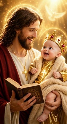 Jesus and is son sing Hallelujah song