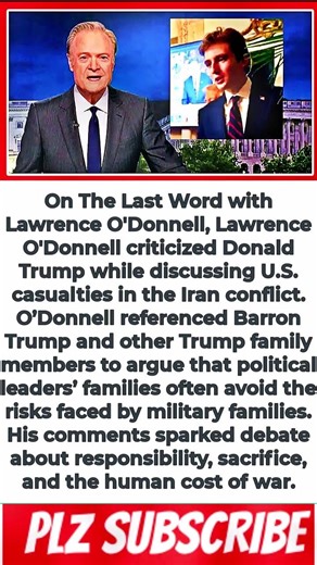 Lawrence O’Donnell Invokes Barron Trump in Rant on War Dead — And Trump Kids Not Serving #shorts