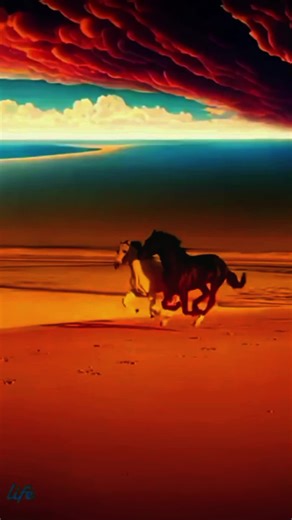 Animated Horses Galloping Across Stunning Landscapes