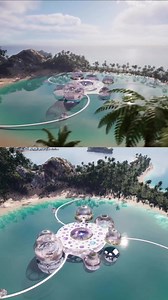 BubbleMansion is designed by Esra Doğan as part of PAACADEMY‘s “Meta-Fluid Studio 3.0” with Mariana Cabugueira CS and @virtuala.co. Tap the 🔗 link for more information: https://parametric-architecture.com/meta-fluid-studio-3-0-mariana-cabugueira/ BubbleMansion is a virtual space for artists. Circular floor placed in the heart of the lagoon, accompanied by a matching rooftop with circular skylights and spherical pods highlighted by parametric facade details revolved around these floors are defi