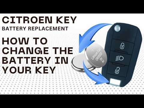 CITROEN PEUGEOT KEY REMOTE BATTERY REPLACEMENT HOW TO CHANGE THE BATTERY REPLACE SWAP. #carkeys