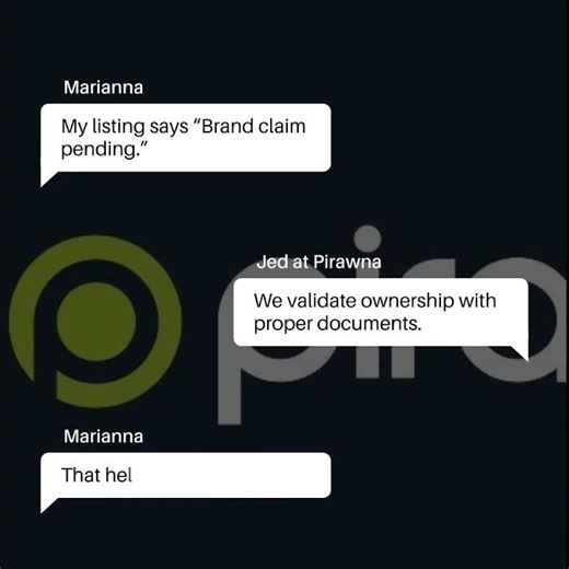 Amazon Q&A: My listing says “Brand claim pending.” | Pirawna Amazon Consulting