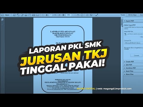 Contoh Laporan PKL Prakerin Magang SMK Jurusan Teknik Komputer Jaringan atau TKJ di IMPro Digital