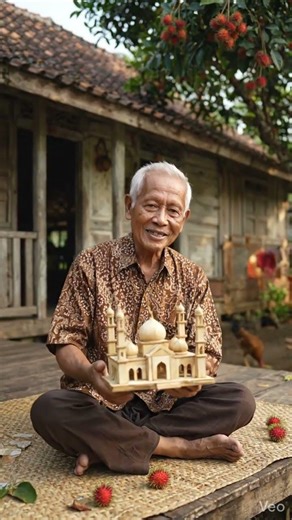 Miniatur masjid yang terbuat dari kayu.....#ai #miniaturmasjid #miniature #fyp