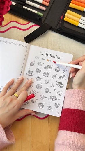 The Journal Club®️ on Instagram: "Feb goal: avoid drooling on my journal spreads 🍰 #journaling #monthlyreset #journalsetup #journalwithme"