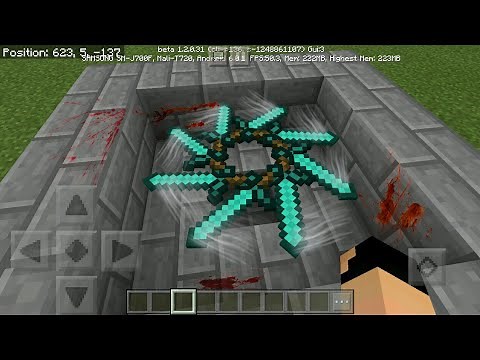 MCPE 1.2 How To Make Realistc Spinning Blade | Command Block Creation