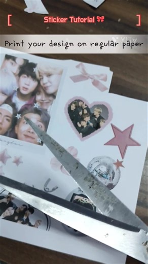 Diy Sticker Tutorial 🎀✨👑 #art#craft#easy#stickers