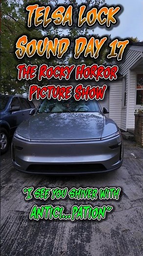 🕺🏾The Rocky Horror Picture Show Tesla Lock Sound #tesla #rockyhorror #fall #teslamodely #halloween